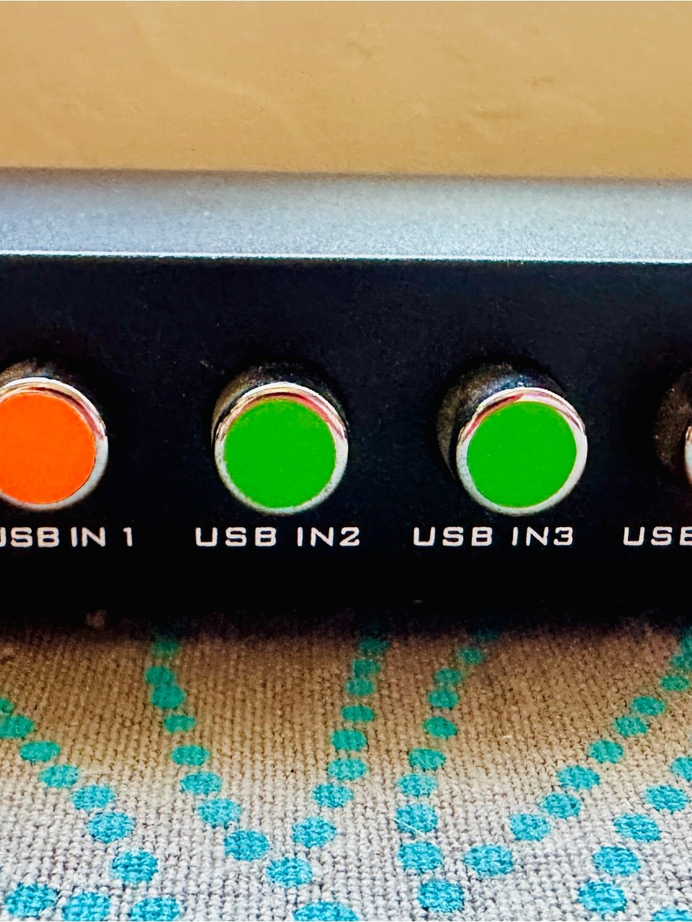 4-Port USB 2.0 Manual Sharing Switch Box 4 PC to 1 Printer Hub Selector Metal